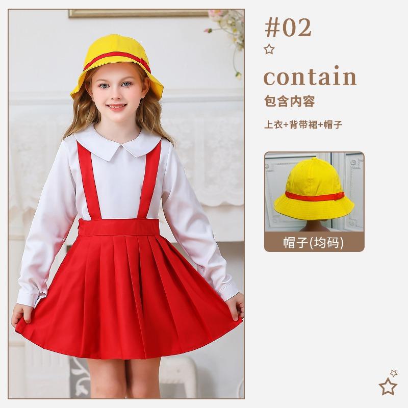 Cherry Maruko Cosplay Children Anime Girl Skirt Performance Student Suit Sailor Suit