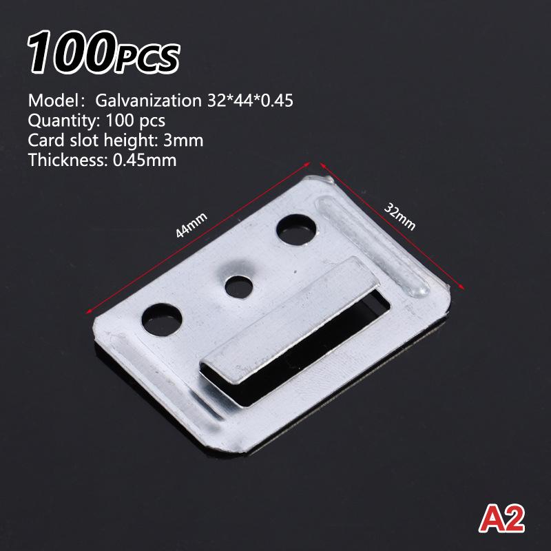 100 Piezas Clips para Paneles de Pared WPC Clip Metálico Para Revestimiento Ranurado de Pared y Techo WPC Clip Solamente Interior y Exterior Varios Tamaños