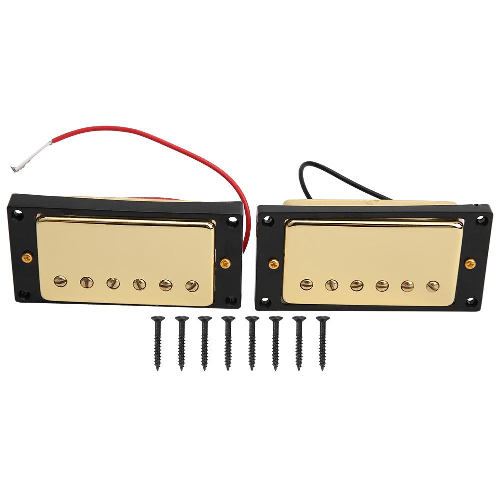 2Pcsset Electric Guitar Pickup Magnet Ceramic for LP Professional Guitarist with 8 ScrewsBlack