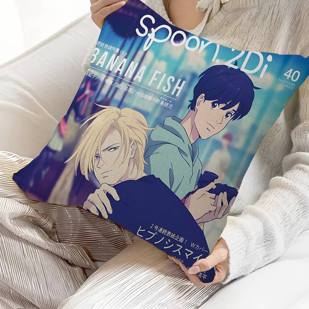 Banana Fish Anime Cushion Cover Decorative Pillow Sofa Home Decor Case Pillow Cases