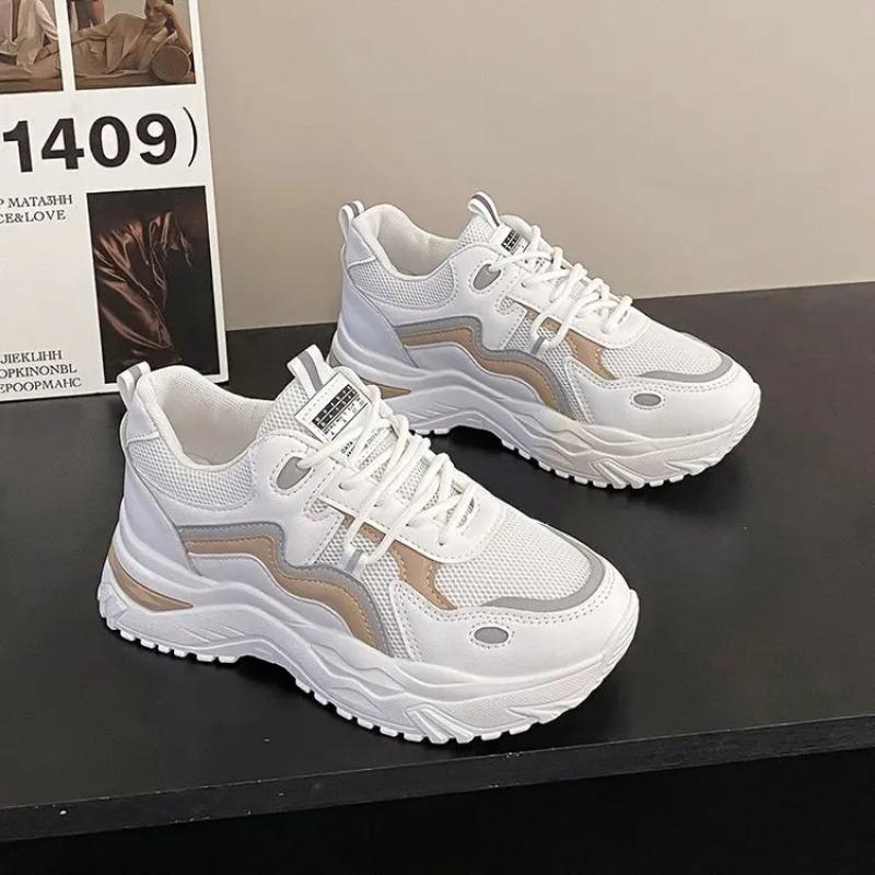 

Модная трендовая спортивная женская обувь 2024 осень новая повседневная спортивная на толстой подошве нескользящая удобная женская обувь Zapatillas De Deporte 40 хаки