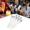 Long Spoon Ice Tea Spoons Long Stainless Steel 7.87in Iced Teaspoon Home Bar Drink Stirrer Tableware Set For Ice Cream