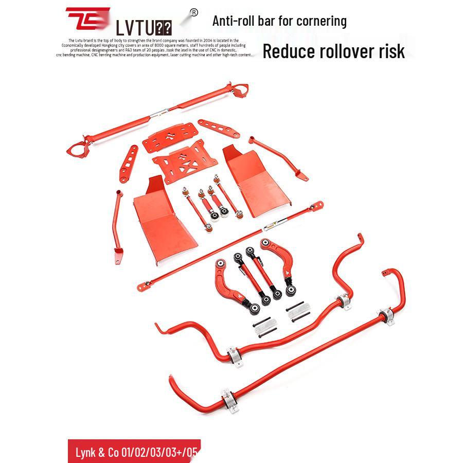 Lynk&Co 01/02/03/05 Chassis Reinforcement: Front Strut Bar with Anti-Roll Damping.