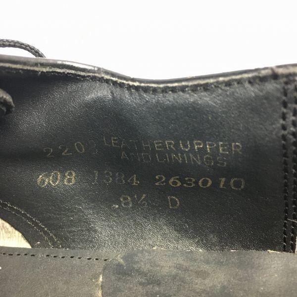 70s-80s? Vintage TOWNCRAFT U-Tip Business Shoes 8.5D 26.0-26.5 Black USA Made(USED)