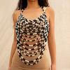 Sexy Beach Imitation Pearl Chain Halter Top Bikini Chest Chain Personalized CCB Beaded Body Chain