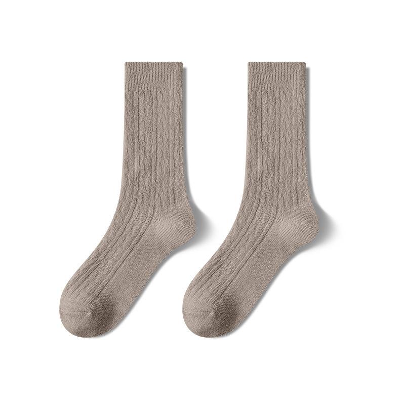 Autumn and Winter Meilad Thickened Warm Socks Women Mid-tube Socks Home Sleep Cashmere Mid-calf Socks