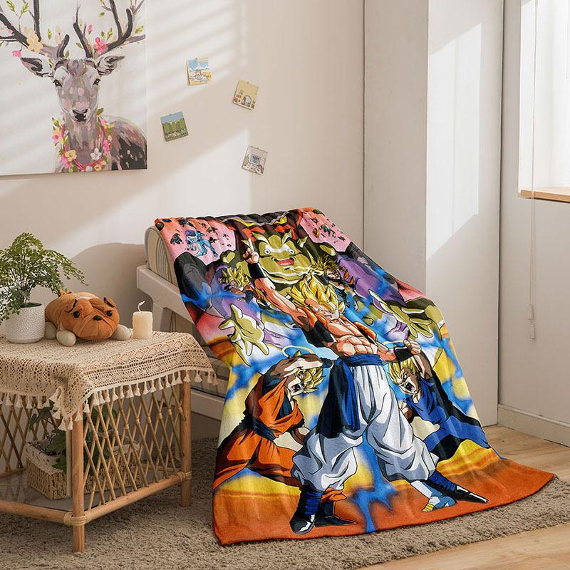 Dragon Ball Sunman Series Flannel Fleece Blanket 3D Printed Sofa Blanket Thickened Blanket