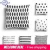 Modern Home Living Room Decorative Pillowcase Cushion Cover Nordic Black White Simple Zipper Pillowcase