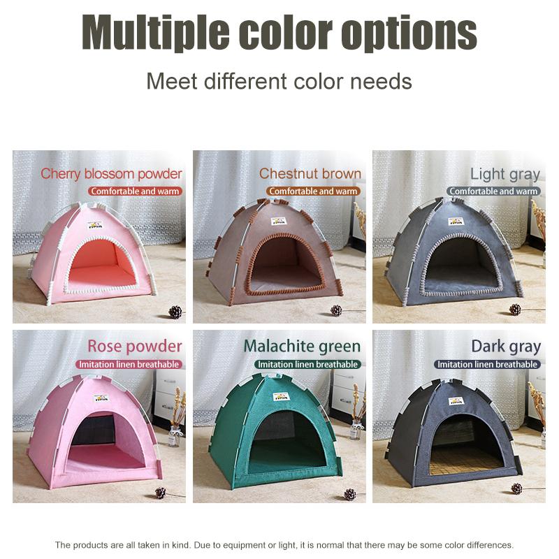 Pet Tent Bed Cats House Supplies Products Accessories Warm Cushions Furniture Sofa Basket Beds Winter Clamshell Kitten Tents Cat