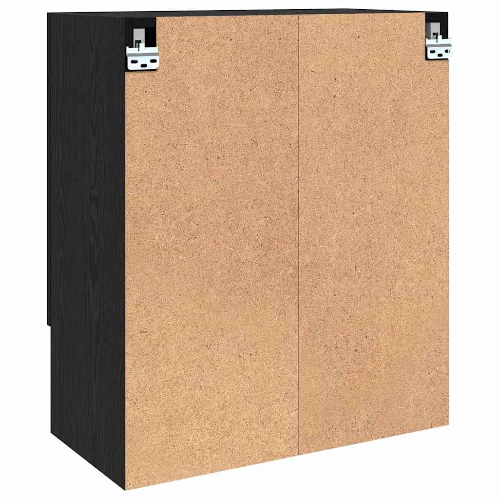 Wall Cabinet Black Oak Effect 60 x 31 x 70 cm Particleboard