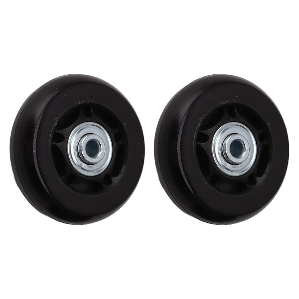2pcs Luggage Suitcase Replacement Wheels Noiseless Rubber Swivel Caster Wheels Bearings Repair Kits