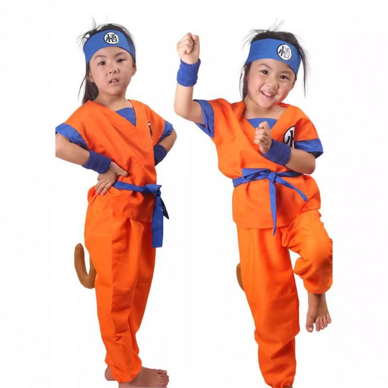 Dragon Ball Children's Sun Wukong Costume Animation Turtle Pai Qigong Super Saiyan Wig Performance Costume