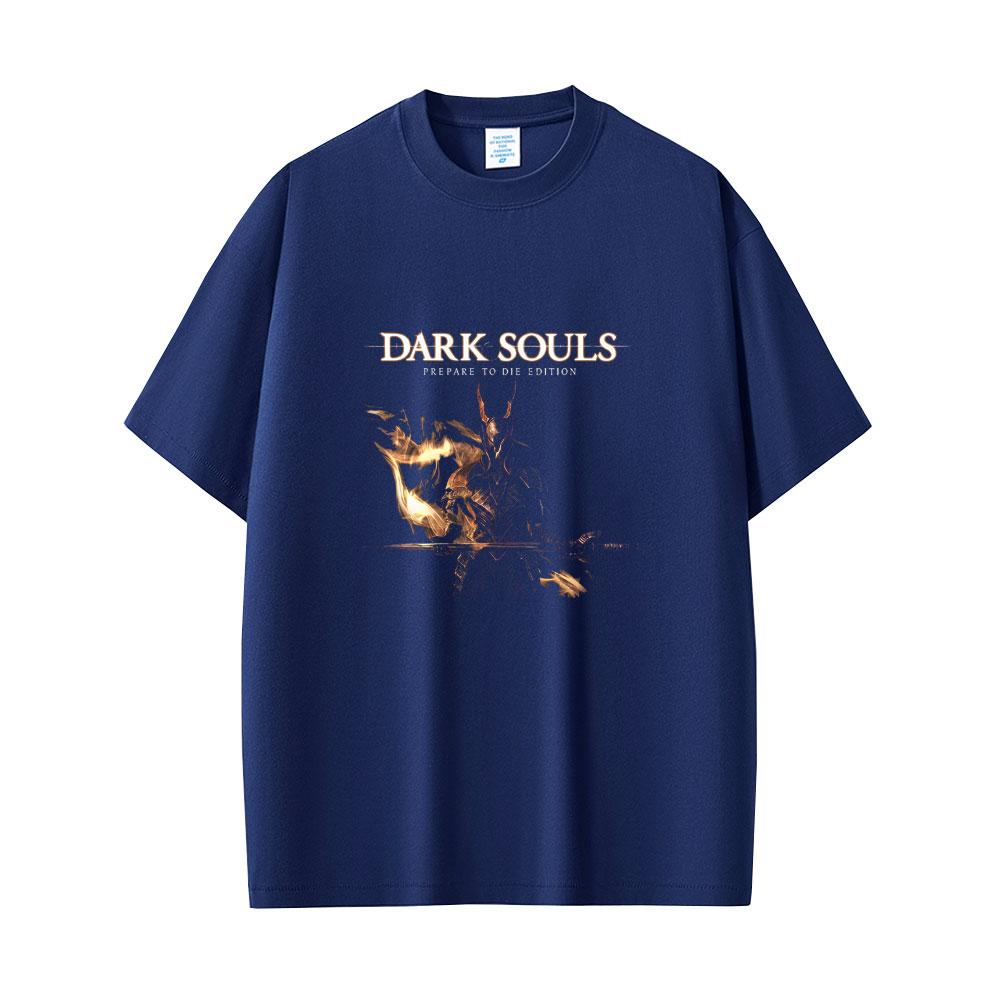 Game Dark Souls Prepare To Die Graphic Tshirt Men Women 90s Vintage Gothic Rock Short Sleeve Male Punk Oversized Crewneck Tees