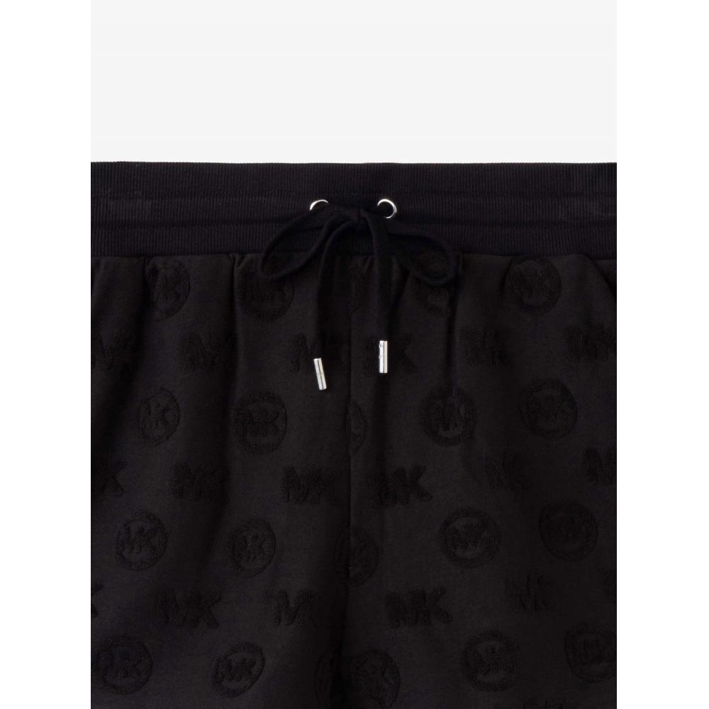 Michael Kors Logo Jacquard Terry Shorts Jt6310pla21 Black
