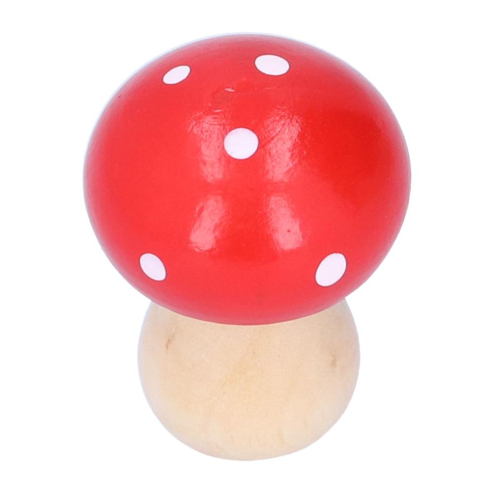 3pcs Wood Mushroom Ornament S L M Indoor Decoration Figurine Festival Gift Ornament  Bedroom