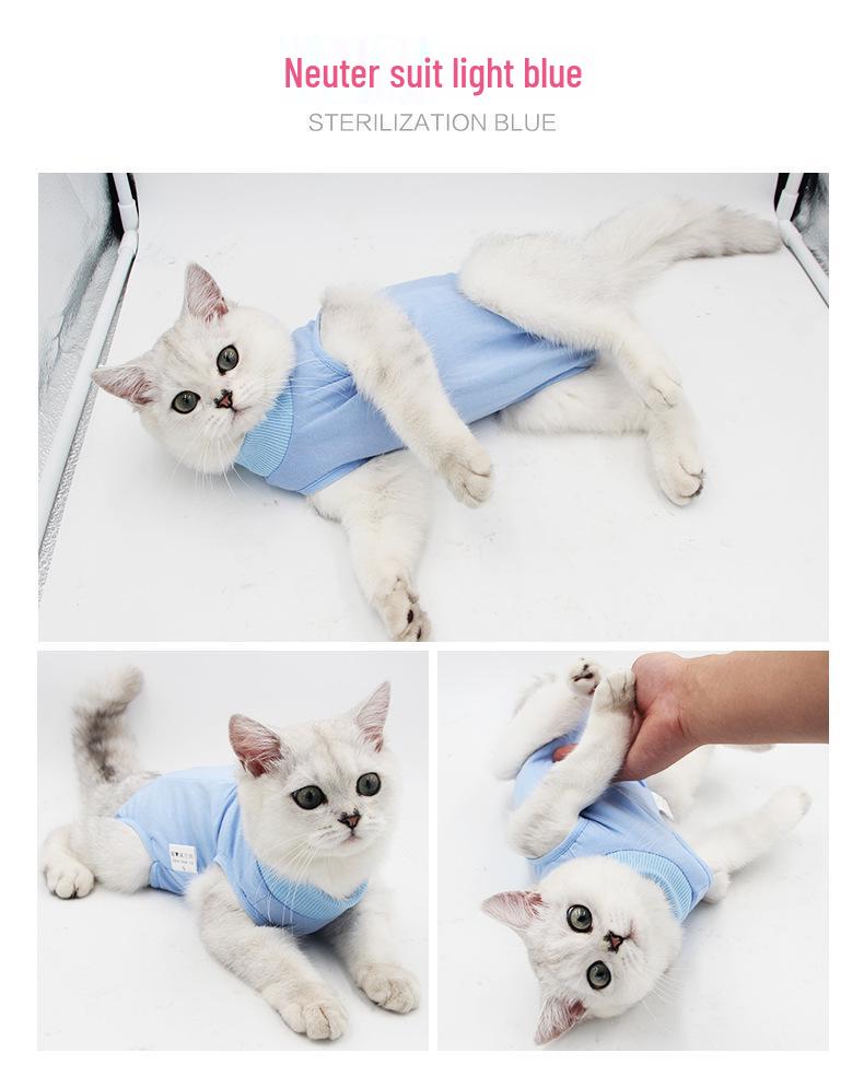 Autumn Cat Post-Surgery Anti-Lick Suit: Anti-Infection, Anti-Bacterial, High Elasticity, Comfortable Pet Wear