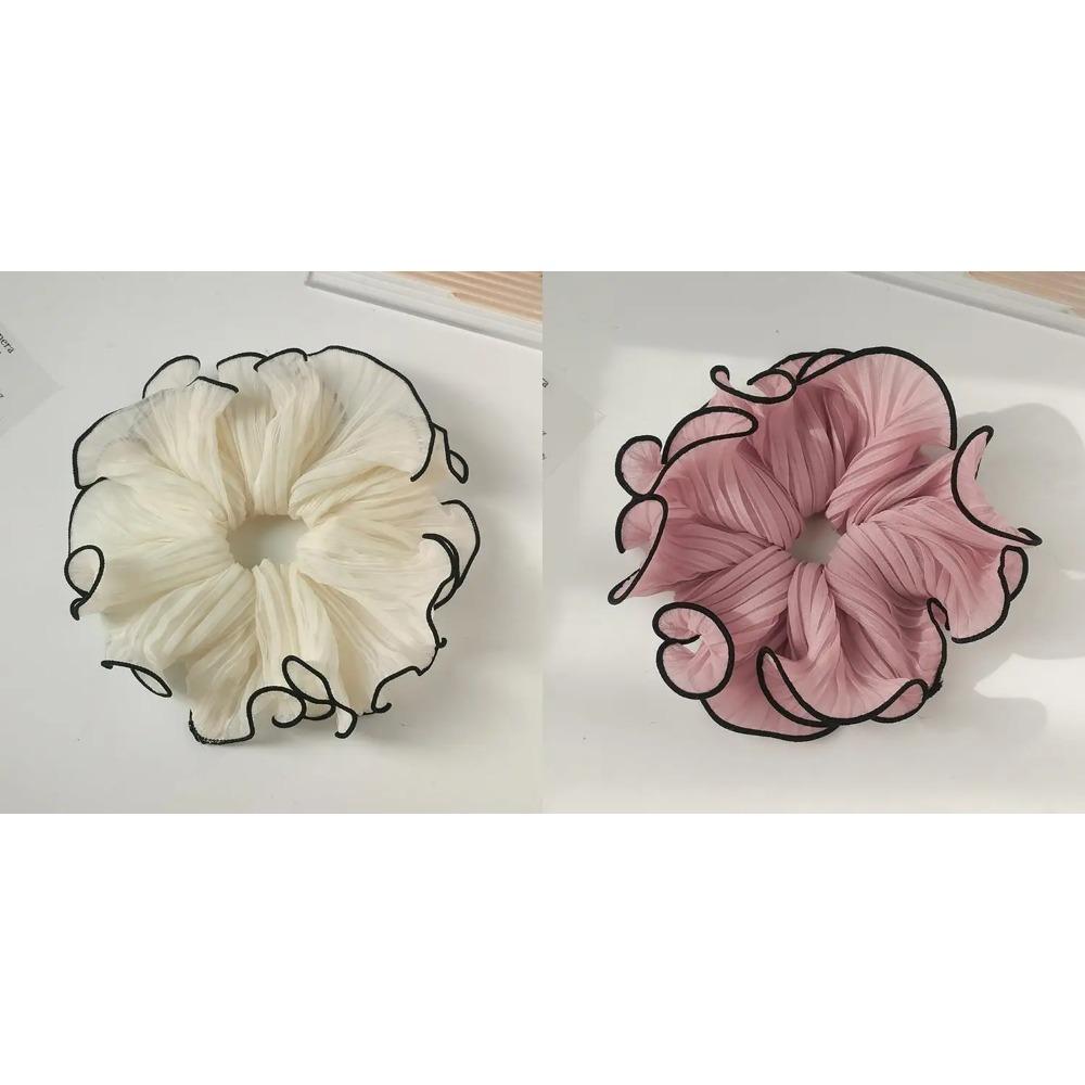 Koreanischer Großer Haargummi Frauen Mädchen Elastisches Haarband Seil Gummi Falten Haarband Pferdeschwanzhalter Kopfschmuck Haarschmuck