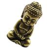 Compact Brass Buddha Sculpture Exquisite Vintage Decor for Desk Home Temple Flat Bottom Not Easy To Overturn Desktop Adornment