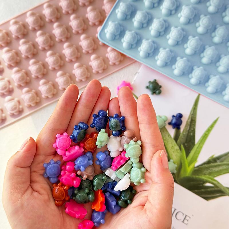 Mini silikonová forma želva na čokoládu, 36-dutinková forma na čokoládové bonbony mořská želva, želva, kostky ledu, mořské zvíře, pryskyřičná forma