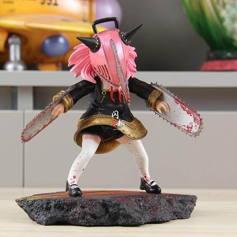 Bai Fen Bai Dolls And Toys Unisex 18Cm Spy X Family Anya Cosplay Chainsaw Man Denji Forger Anime Figure Desktop Ornament Model Toy Gift