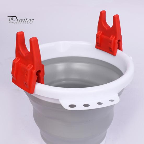 1 Pair Silicone Bucket Fishing Rod Holder Portable Lightweight Non-slip U-shaped Clamp-on Lure Container Bucket Fishing Pole Rest Rack Raft Fishing