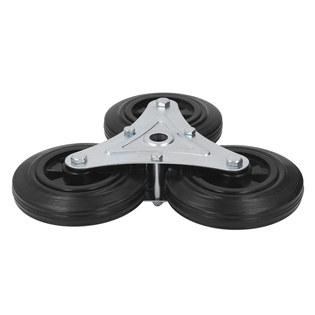 Stair Climbing Wheel Replacement Heavy Duty 6in Rubber Tri Wheel Climber for Shopping Utility Cart Trolley