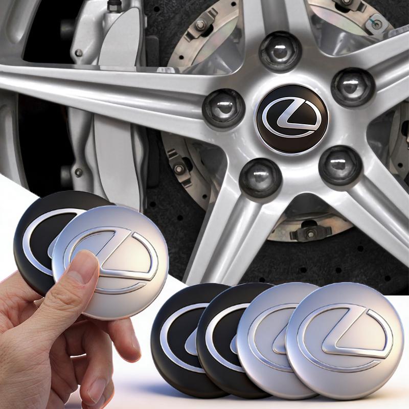 4Pcs 56MM Car Wheel Center Hub Cap Rim Cover Emblem Stickers For Lexus IS250 IS200 CT200h GS300 LS430 RX450h LX570 IS300 ES LBX