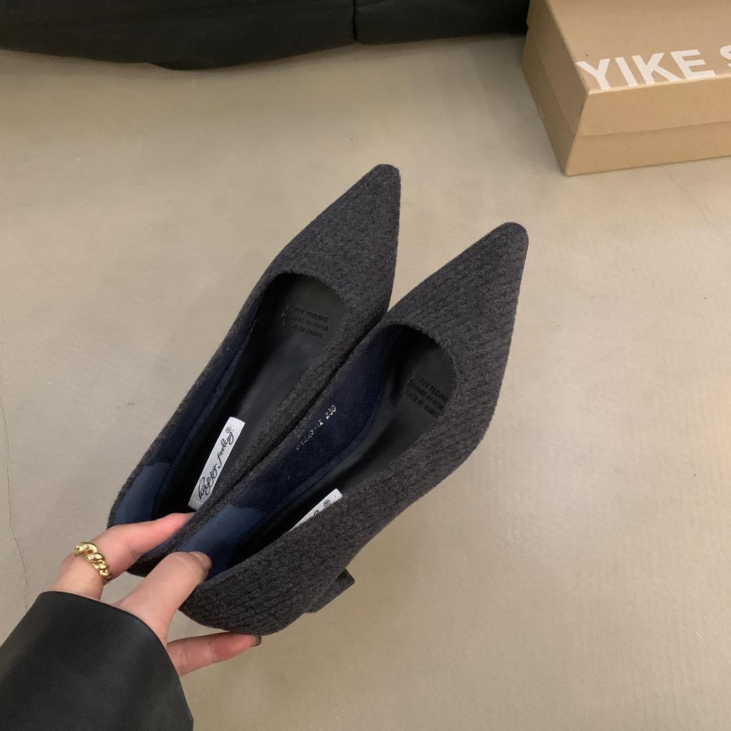 Fashion Bailamos Women Pump Shoes Fashion Pointed Toe Shallow Ladies Elegant Mary Jane Shoes Soft Low Heel Dress Shoes Mujer