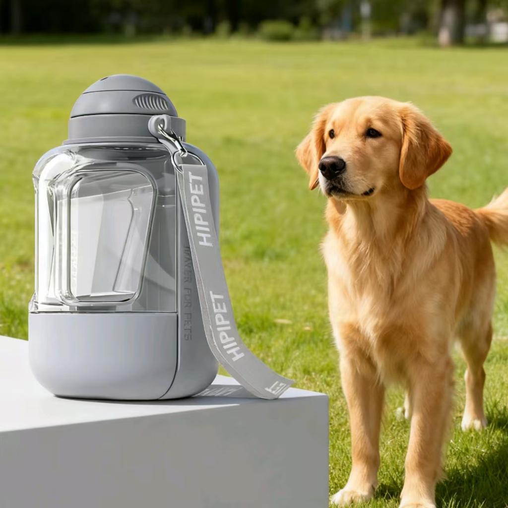 Hipipet Přenosná láhev na vodu pro psy s nádobou na krmivo 34oz Voda 10oz Krmivo Nepropustný Bez BPA Dávkovač vody pro domácí mazlíčky Pro venkovní procházky Turistiku Cestování