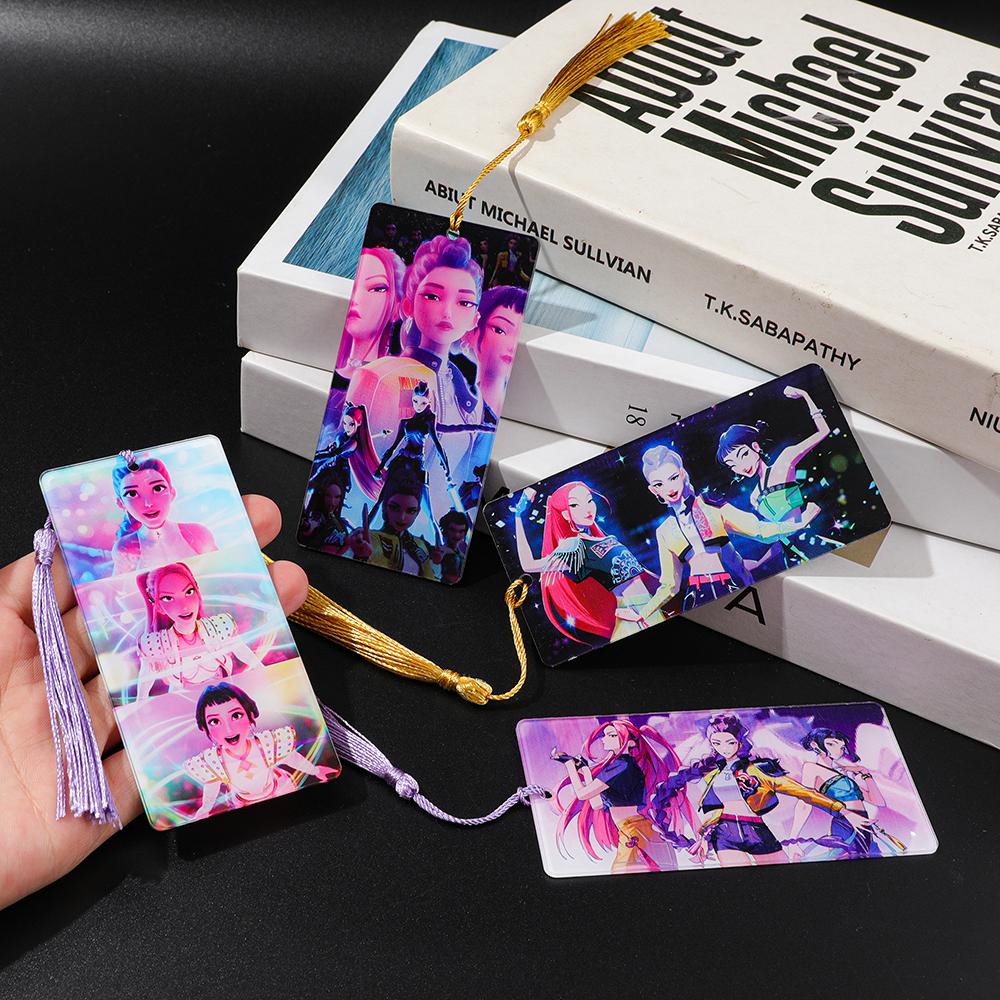 KPop Demon Hunters Anime Bookmarks - Creative Pagination Signs Binary Fan Collectibles, Student Reading Markers Literary Gifts