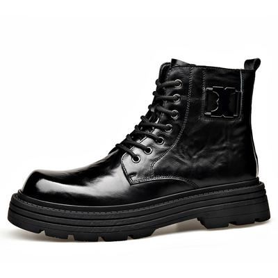 Cizme Noi de Designer din Piele Naturală pentru Bărbați Toamnă Iarnă Lână Britanică Cizme Moto Bărbat Modă Casual Pantofi cu Platformă Masculini
