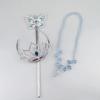 Princess Girls Blue Butterfly Magic Wand Crown Crystal High Heel Necklace Cinderella Cosplay Dress Up Jerlwery Girl Cosplay Toy