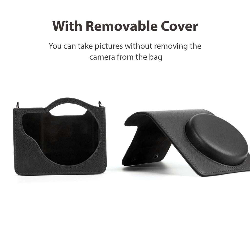 Portable Instant Camera Bag Camera Case Retro Style PU Leather Carrying Case Replacement for