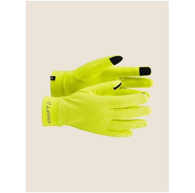 Велосипедные перчатки Craft Lumen Fleece (желтые) EU 2