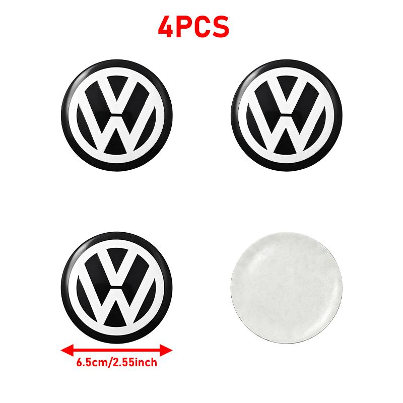 lijk1 4Pc 56mm 60mm 65mm Car Logo Wheel Center Hub Caps Badge Sticker Emblem Decals For VW GTI Golf 6 Polo R-Line CC Passat Tiguan B7