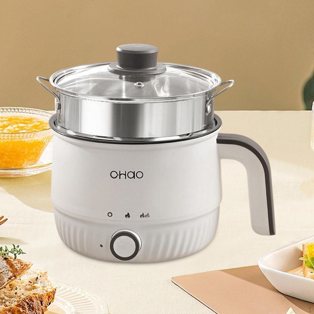 Electric Pot Cooking Nonstick Portable Mini Ramen Cooker Multipurpose for Oatmeal, Rice,