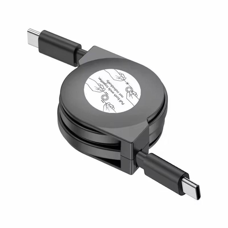 

PD 60W USB C - USB C кабель для передачи данных выдвижной шнур для быстрой зарядки ноутбука совместимый с телефонами Type C Switch планшетами 1M