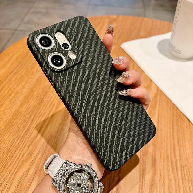 Compatible with OPPO Reno11 Case and New Carbon Fiber Pattern Reno11 Pro Ultra-thin Lens Shockproof Protective Case+