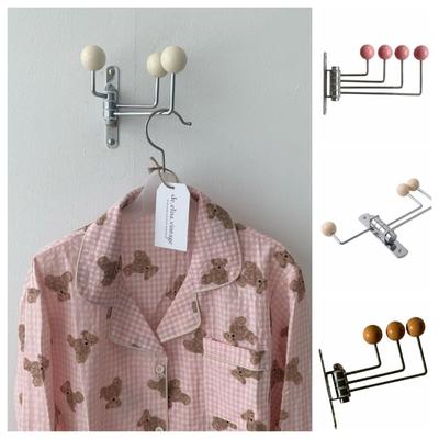 3/4 Hooks Wall Hook Iron Art Decorative Hat Holder Rack Room Storage Hook  Entryway