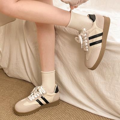 Pink Lightweight Retro Versatile Platform Training Shoes Women's 2025 New Spring and Autumn Leisure Sports Soft-soled Forrest Gump Board Shoes