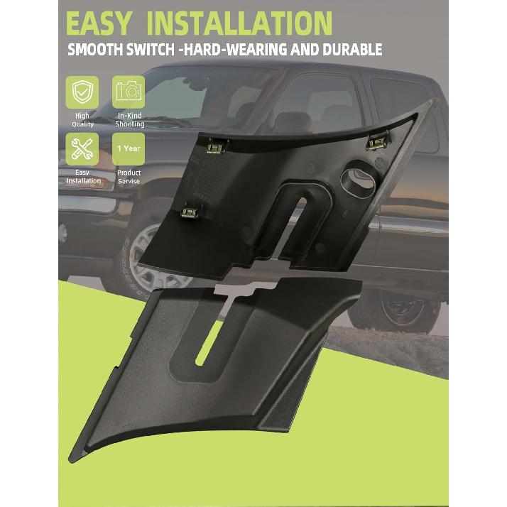 Windshield Wiper Cowl End Panel Compatible With Chevy Silverado Truck 1500 2500 3500 LH & RH 2007-2013 1 Pair Black Air Inlet Grille 15946001