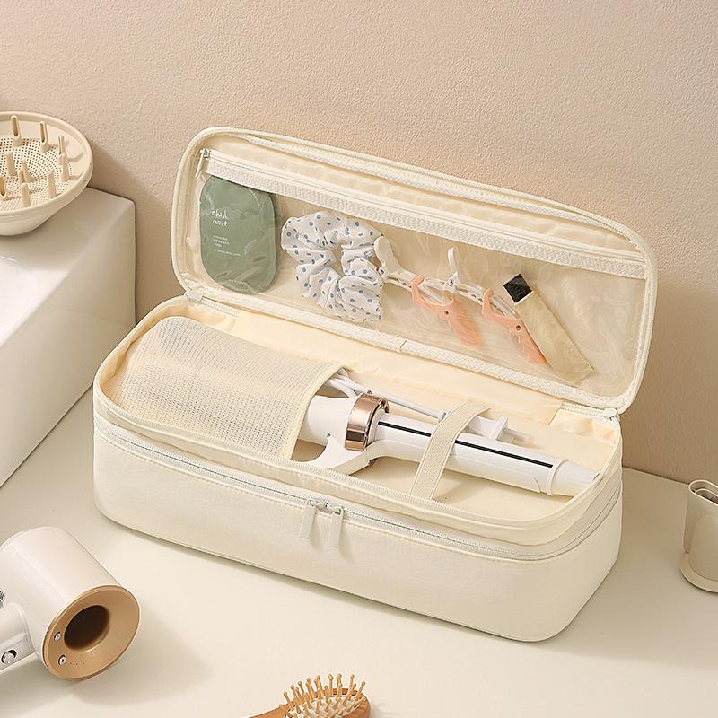 Large Hair Dryer Bag Travel Hair Dryer Bag Portable Double-Layer Hair Dryer Storage Bag Spacious Organizer Case With For Women'S