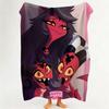cartoon H Helluva B Boss Throw Flannel Throw Blanket Suitable for Sofa Living Room Bedroom