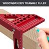 Woodworking Square Protractors, 45/90 Degree CarpenterSquare Aluminum Miter Woodworking Ruler, Triangles Ruler Scriber