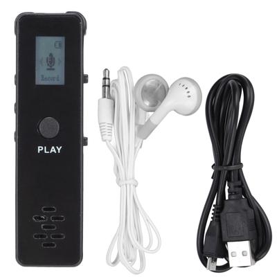 Registratore Vocale Digitale Riduzione del Rumore Schermo Stereo o Dispositivo di Registrazione con Lettore MP3 Nero
