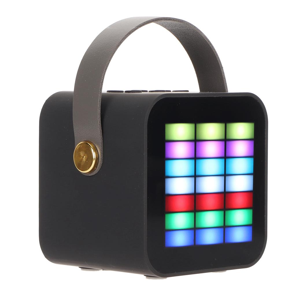 Children Mini Karaoke Machine BT 5.3 LED Lighting Effects Wireless Bluetooth Speaker with 2 Micropho