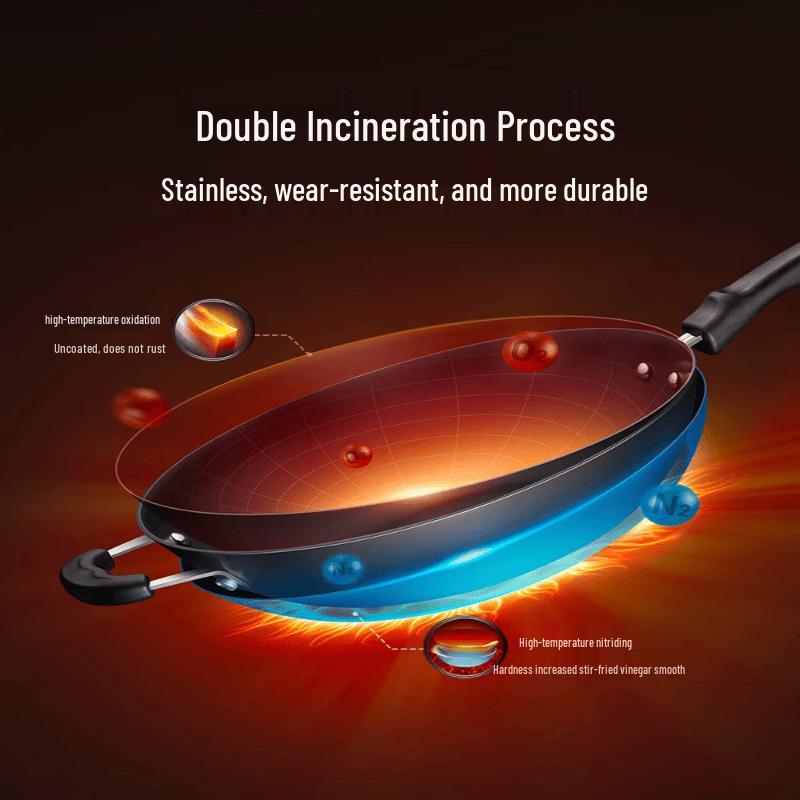 SUPOR 30cm Rust-Resistant Cast Iron Wok