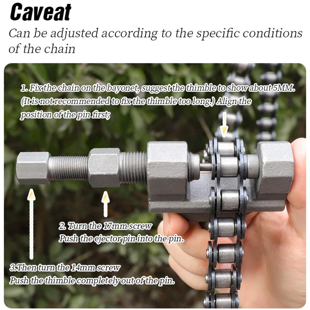 Motorcycle Bike Chain Breaker Tool with Interchangeable Handle for 428 520 525 Chains Professional Repair Kit