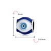 Spiritual Amulet Lucky Blue Enamel Evil Eye Charm Barrel Beads Fits European Bracelets for Teen Women Sterling Silver [Bling Jewelry] .925