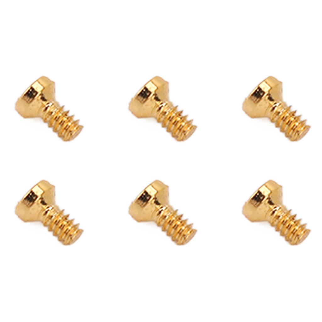 6 ks Šroub na zadní kryt hodinek Profesionální Křemenné hodinky Zadní pouzdro Drážkovaný šroub Náhradní díly Příslušenství Zlatý
